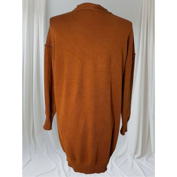 143 Story by Line Up Women’s M Crewneck LS Tunic Top in Pumpkin - Picture 11 of 11